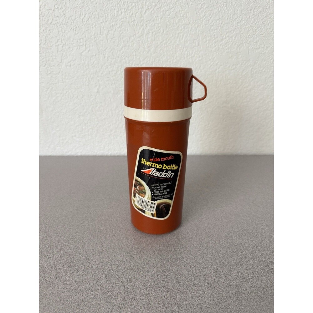 Vintage Aladdin Wide Mouth Thermo Bottle w/ Label